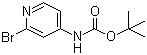 structure of CAS# 433711-95-6, 2-溴吡啶-4-氨基甲酸叔丁酯