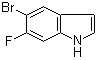 structure of CAS# 434960-42-6, 5-溴-6-氟-1H-吲哚