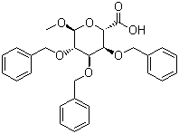 甲基-2,3,4-三-O-苄基-alpha-D-吡喃葡糖苷酸分子结构 (CAS 4356-82-5)