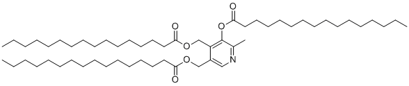 CAS # 4372-46-7, Pyridoxine tripalmitate, [5-hexadecanoyloxy-4-(hexadecanoyloxymethyl)-6-methylpyridin-3-yl]methyl hexadecanoate