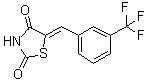 structure of CAS# 438190-29-5, (5Z)-5-[[3-(三氟甲基)苯基]亚甲基]-2,4-噻唑烷二酮
