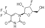 structure of CAS# 439579-21-2, 3'-脱氧-3'-氟-5-(三氟甲基)尿苷