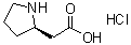 structure of CAS# 439918-59-9, (2R)-2-吡咯烷乙酸盐酸盐