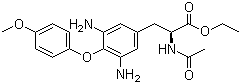 structure of CAS# 440667-78-7, 3,5-二氨基-4-(4-甲氧苯氧基)-N-乙酰-L-苯丙氨酸乙酯