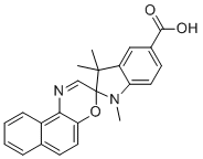 CAS # 441066-03-1, 1,3-Dihydro-1,3,3-trimethylspiro[2H-indole-2,3'-[3H]naphth[2,1-b][1,4]oxazine]-5-carboxylic acid