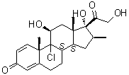 structure of CAS# 4419-39-0, 倍氯米松