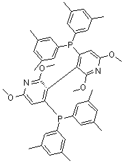structure of CAS# 443347-10-2, (3S)-4,4'-二[二(3,5-二甲基苯基)膦基]-2,2',6,6'-四甲氧基-3,3'-联吡啶