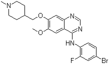 structure of CAS# 443913-73-3, 凡德他尼