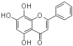 structure of CAS# 4443-09-8, 5,7,8-三羟基黄酮
