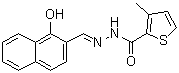 structure of CAS# 444930-42-1, 3-甲基-2-噻吩羧酸 [(1-羟基-2-萘基)亚甲基]酰肼