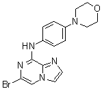 CAS 登录号：445263-72-9, 6-溴-N-[4-(4-吗啉基)苯基]咪唑并[1,2-a]吡嗪-8-胺