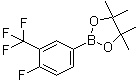 structure of CAS# 445303-14-0, 4-Fluoro-3-(trifluoromethyl)phenylboronic acid pinacol ester