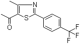 structure of CAS# 447406-53-3, 1-[4-Methyl-2-(4-trifluoromethylphenyl)thiazol-5-yl]ethanone