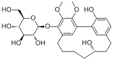 (+)-S-杨梅醇葡萄糖甙分子结构 (CAS 449729-89-9)
