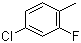 CAS # 452-75-5, 4-Chloro-2-fluorotoluene, 4-Chloro-2-fluoro-1-methylbenzene