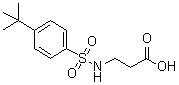 structure of CAS# 453581-51-6, N-[[4-叔丁基苯基]磺酰基]-beta-丙氨酸