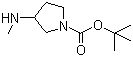structure of CAS# 454712-26-6, 1-Boc-3-甲氨基吡咯烷