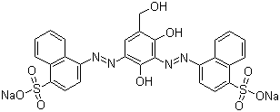 CAS # 4553-89-3, Food Brown 3, Disodium 4,4'-[[2,4-dihydroxy-5-(hydroxymethyl)-1,3-phenylene]bis(azo)]bisnaphthalene-1-sulphonate, Brown HT