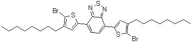 structure of CAS# 457931-23-6, 4,7-二(5-溴-4-辛基噻吩-2-基)苯并[c][1,2,5]噻二唑