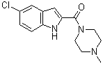 structure of CAS# 459168-41-3, (5-Chloro-1H-indol-2-yl)(4-methylpiperazin-1-yl)methanone