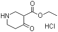 structure of CAS# 4644-61-5, 4-哌啶酮-3-甲酸乙酯盐酸盐