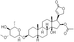structure of CAS# 465-16-7, 欧夹竹桃甙丙