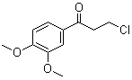 CAS # 4693-38-3, 3-Chloro-3',4'-dimethoxypropiophenone, 3-Chloro-1-(3,4-dimethoxyphenyl)propan-1-one, NSC 55772