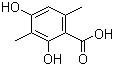 structure of CAS# 4707-46-4, 2,4-二羟基-3,6-二甲基苯甲酸