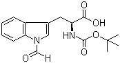 structure of CAS# 47355-10-2, N-叔丁氧羰基-N'-醛基-L-色氨酸