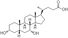 structure of CAS# 474-25-9, 鹅去氧胆酸