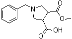structure of CAS# 474317-64-1, 1-苄基-3,4-吡咯烷二甲酸单甲酯