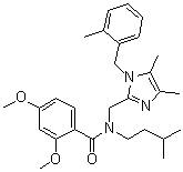 CAS # 475466-57-0, N-(3-Methylbutyl)-2,4-dimethoxy-N-[[1-(2-methylphenylmethyl)-4,5-dimethyl-1H-imidazol-2-yl]methyl]benzamide