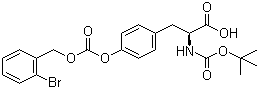 structure of CAS# 47689-67-8, N-叔丁氧羰基-O-(2-溴苄氧羰基)-L-酪氨酸