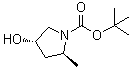 structure of CAS# 477293-60-0, (2S,4S)-4-羟基-2-甲基吡咯烷-1-羧酸叔丁酯