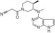 CAS # 477600-75-2, CP 690550, 3-((3R,4R)-4-Methyl-3-(methyl(7H-pyrrolo[2,3-d]pyrimidin-4-yl)amino)piperidin-1-yl)-3-oxopropanenitrile