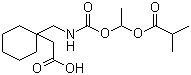 CAS 登录号：478296-72-9, Gabapentin enacarbil, 1-[[[[1-(2-甲基-1-氧代丙氧基)乙氧基]甲酰]氨基]甲基]环己烷乙酸