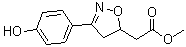 structure of CAS# 478336-92-4, 4,5-二氢-3-(4-羟基苯基)-5-异恶唑乙酸甲酯