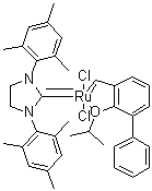 CAS 登录号：478944-19-3, [1,3-双(2,4,6-三甲基苯基)-2-咪唑烷基亚基]二氯[[2-(1-甲基乙氧基-O)[1,1'-联苯]-3-基]亚甲基-C]钌