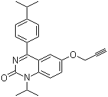 structure of CAS# 478963-79-0, 1-(1-甲基乙基)-4-[4-(1-甲基乙基)苯基]-6-(2-丙炔-1-基氧基)-2(1H)-喹唑啉酮