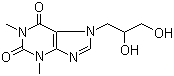 structure of CAS# 479-18-5, 二羟丙茶碱