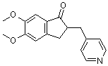 structure of CAS# 4803-57-0, 5,6-Dimethoxy-2-(4-pyridylmethyl)-1-indanone