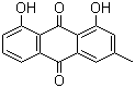 CAS # 481-74-3, Chrysophanic acid, Chrysophanol, 1,8-Dihydroxy-3-methylanthraquinone