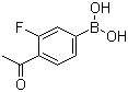 structure of CAS# 481725-35-3, 4-乙酰基-3-氟苯硼酸
