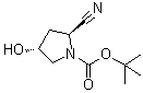 structure of CAS# 483366-12-7, (2S,4R)-2-氰基-4-羟基-1-吡咯烷羧酸叔丁酯