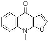 CAS 登录号：484-74-2, 9-甲基呋喃并[2,3-b]喹啉-4(9H)-酮