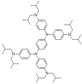 structure of CAS# 485831-34-3, N,N,N',N'-四[4-(二异丁基氨基)苯基]-1,4-苯二胺