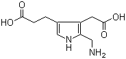 CAS 登录号：487-90-1, 紫质胆素原, 5-(氨基甲基)-4-(羧基甲基)吡咯-3-丙酸