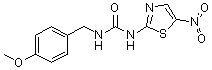 structure of CAS# 487021-52-3, N-(4-甲氧基苄基)-N'-(5-硝基-1,3-噻唑-2-基)脲