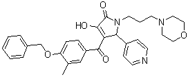 structure of CAS# 489415-96-5, 1,5-二氢-3-羟基-4-[3-甲基-4-(苯基甲氧基)苯甲酰基]-1-[3-(4-吗啉基)丙基]-5-(4-吡啶基)-2H-吡咯-2-酮