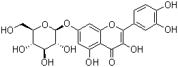 CAS 登录号：491-50-9, 槲皮素-7-葡萄糖苷, 槲皮素-7-O-beta-D-吡喃葡萄糖苷